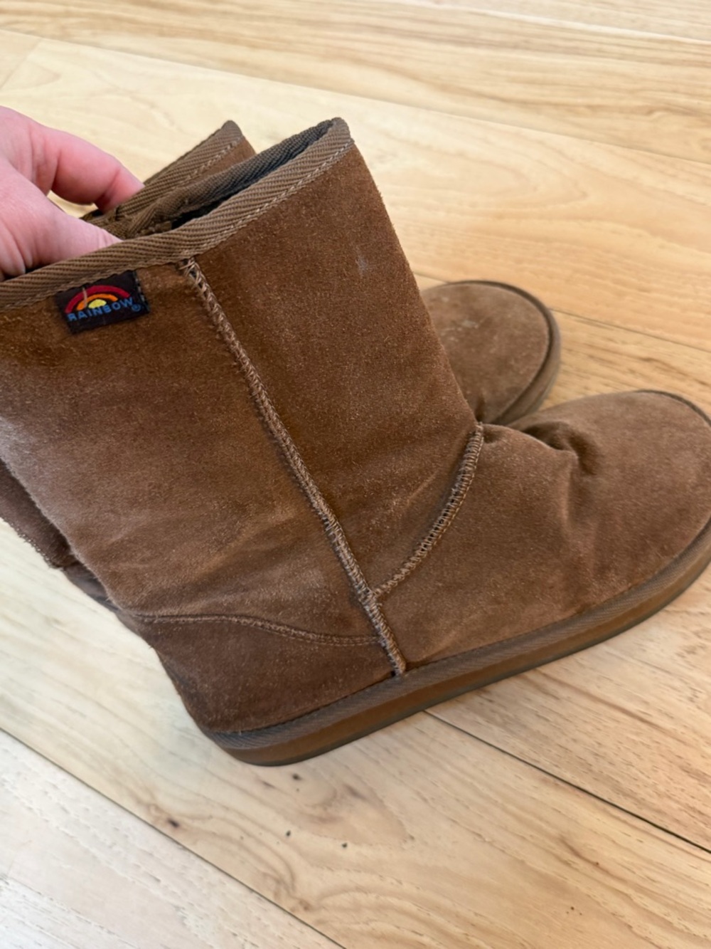 Rainbow snow boots size 7